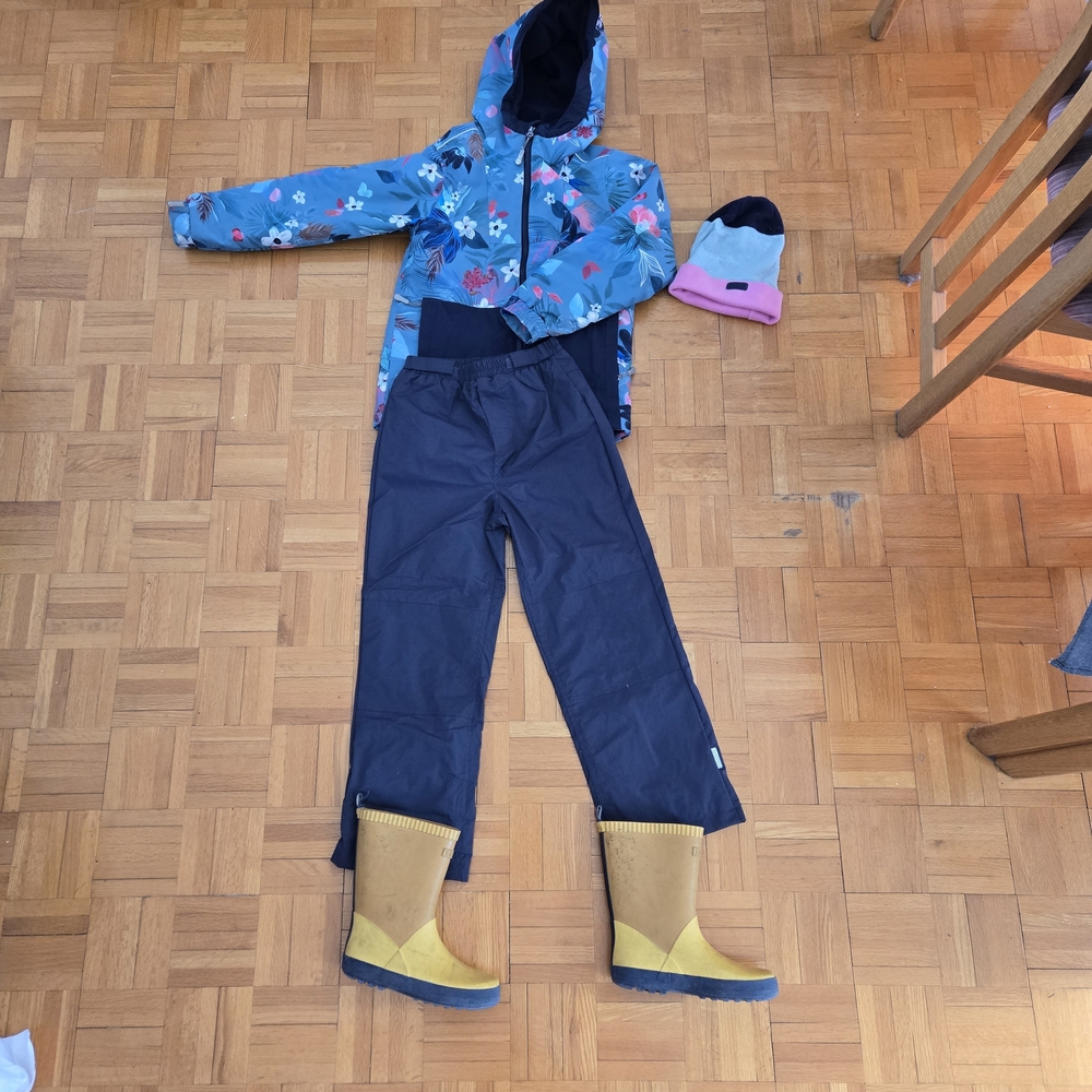Mid-season Outewear Set Size 8 Nano, +souris Mini Rainboots Size 1, Girl